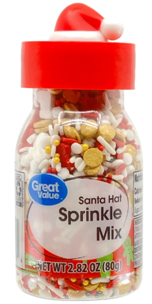 Great Value Santa Hat Sprinkle Mix Streusel zum Dekorieren 80 gr Import USA